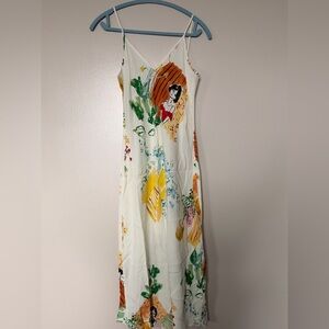 Wilfred Multicolor Artistic Print Maxi Dress